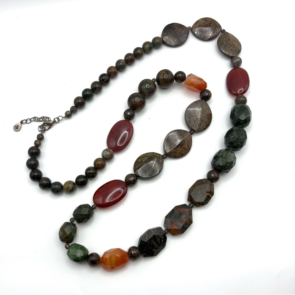Studio Barse Multi-Gemstone Long Beaded Sterling Silver Southwestern Necklace